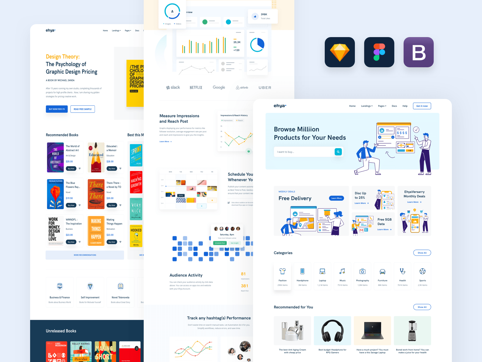 ehya landing page figma ui kit 4