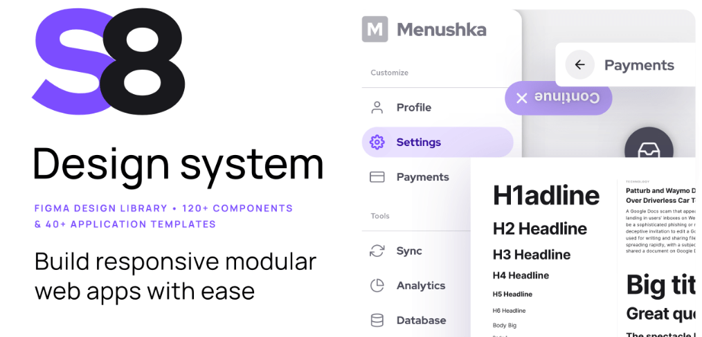 S8 Figma UI kit