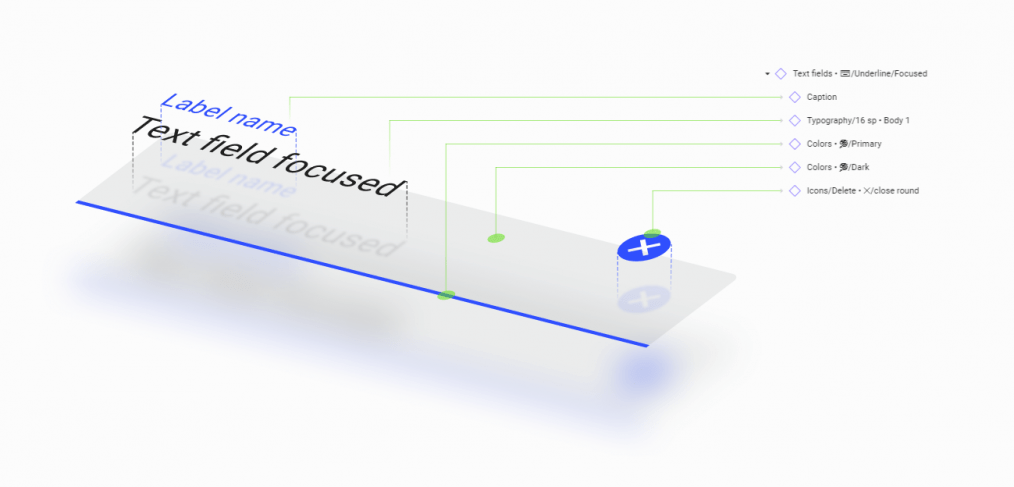 isometric text field figma